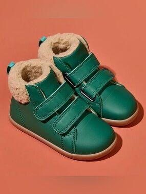 Ten Little Furry High Top Boot in Emerald Green